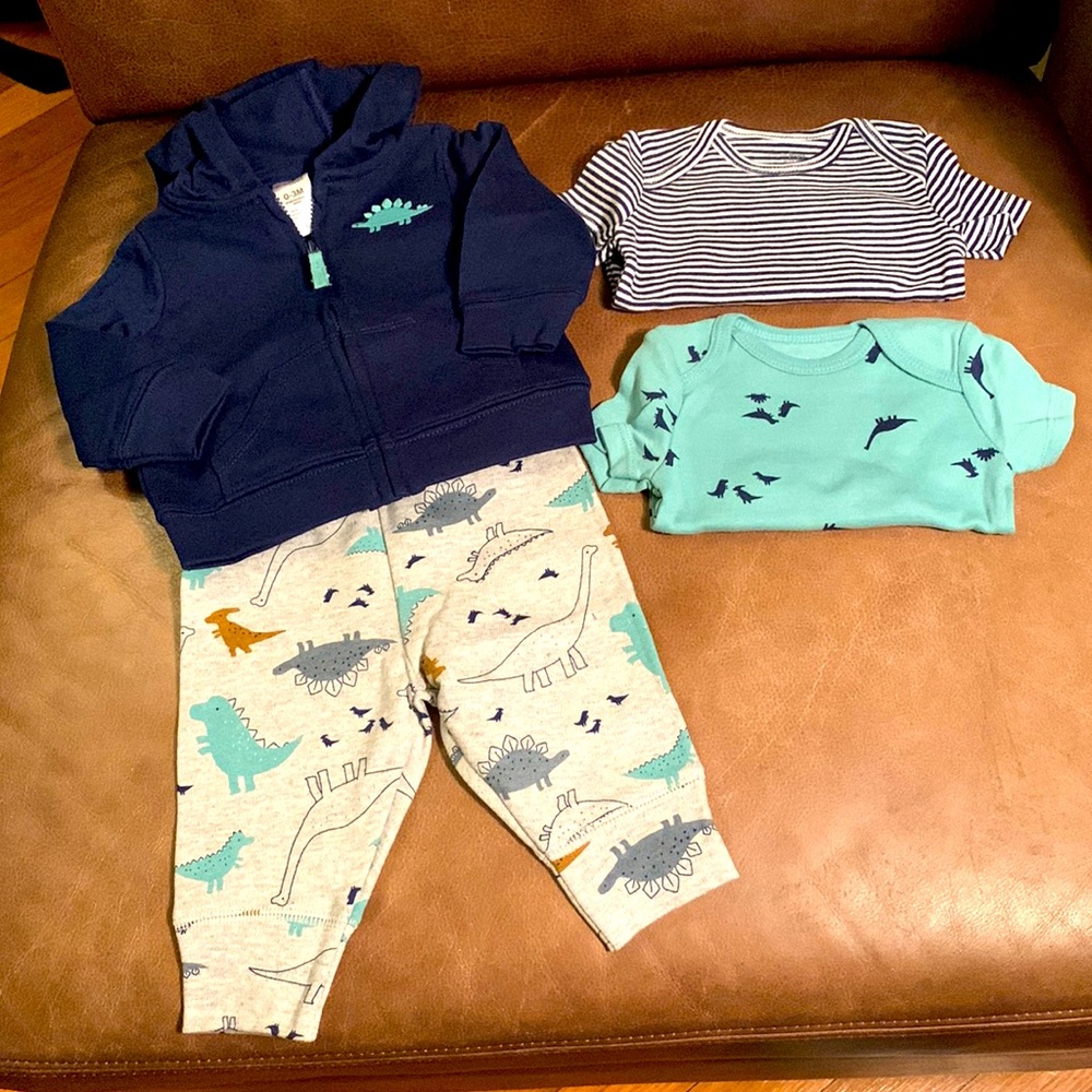 NEW Baby Boy Carter’s Outfit 0-3M Separates Outfit w/matching Onesie’s